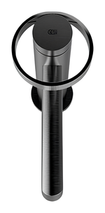 Смеситель для раковины Gessi Anello, низкий, однорычажный, без донного клапана, цвет Black Metal Brushed PVD
