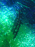 Сетка с пайетками двухсторонняя лицо хамелион зелено-синее, черная изнанка, артикул 327330
