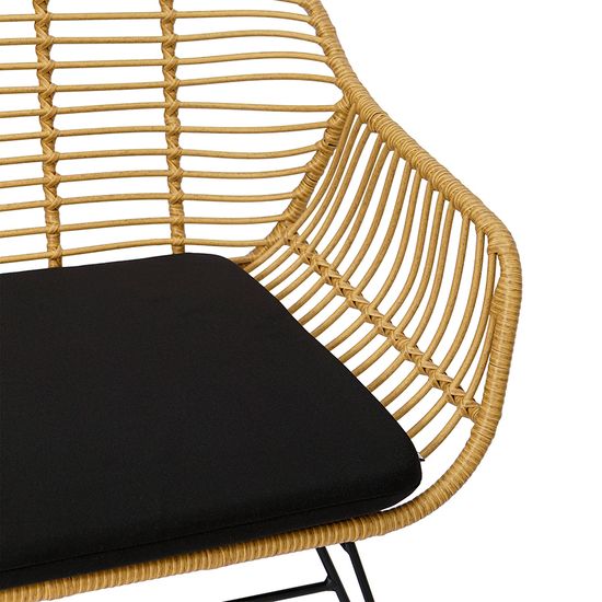 Кушетка vetle bent, 125х68х81 см, ротанг