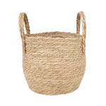 Кашпо плетеное "Кения" круглое с ручками, 4,5л внешний размер Д225 Ш225 В185, натуральный