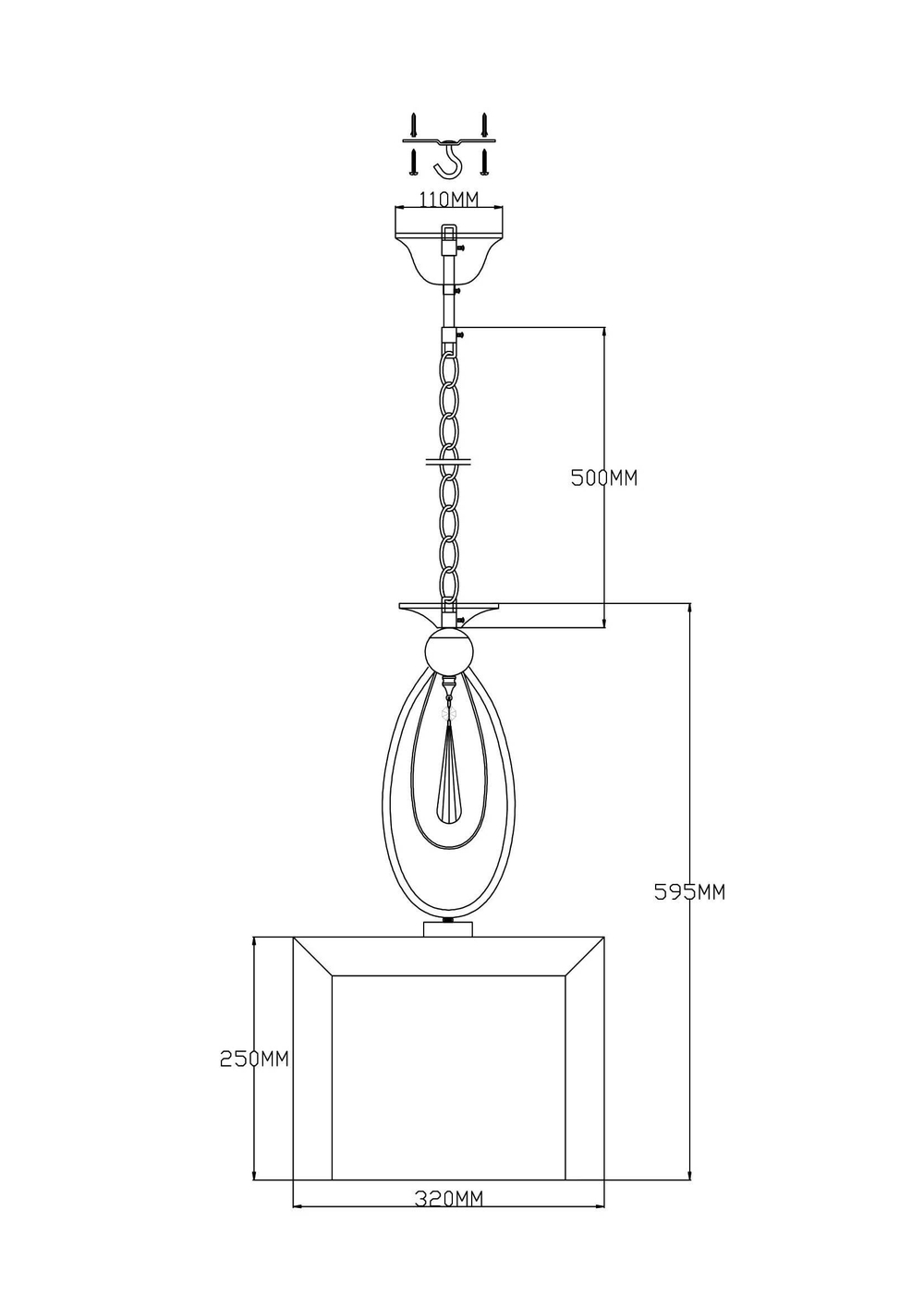 Подвесной светильник Moderli V2580-1P Dark