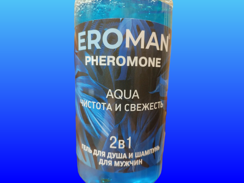 Мужской гель для душа Биоритм Aqua, шампунь, феромоны, 430мл