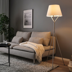 IKEA BLÄNKFYR  (ИКЕА БЛÄНКФЙР)  -  Напольный светильник, никелированный