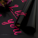 Пленка В рулоне 10 м х 58 см "I like you" (Черный)