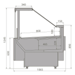 Витрина холодильная Brandford Calypso Slim 125 (выносной агрегат)
