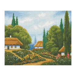 Алмазная мозаика ТРИ СОВЫ "Лето", 40*50см, холст, картонная коробка с пластиковой ручкой