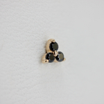 Threeleaf tops with colored gems