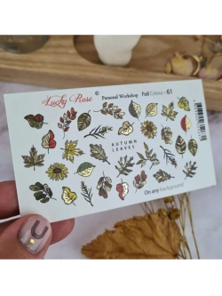 Lucky Rose Слайдеры наклейки для длинных ногтей Foil 061