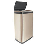Ведро для мусора сенсорное, прямоугольное, широкое, внутр ведро, Foodatlas JAH-5112, 30 л (золотой)
