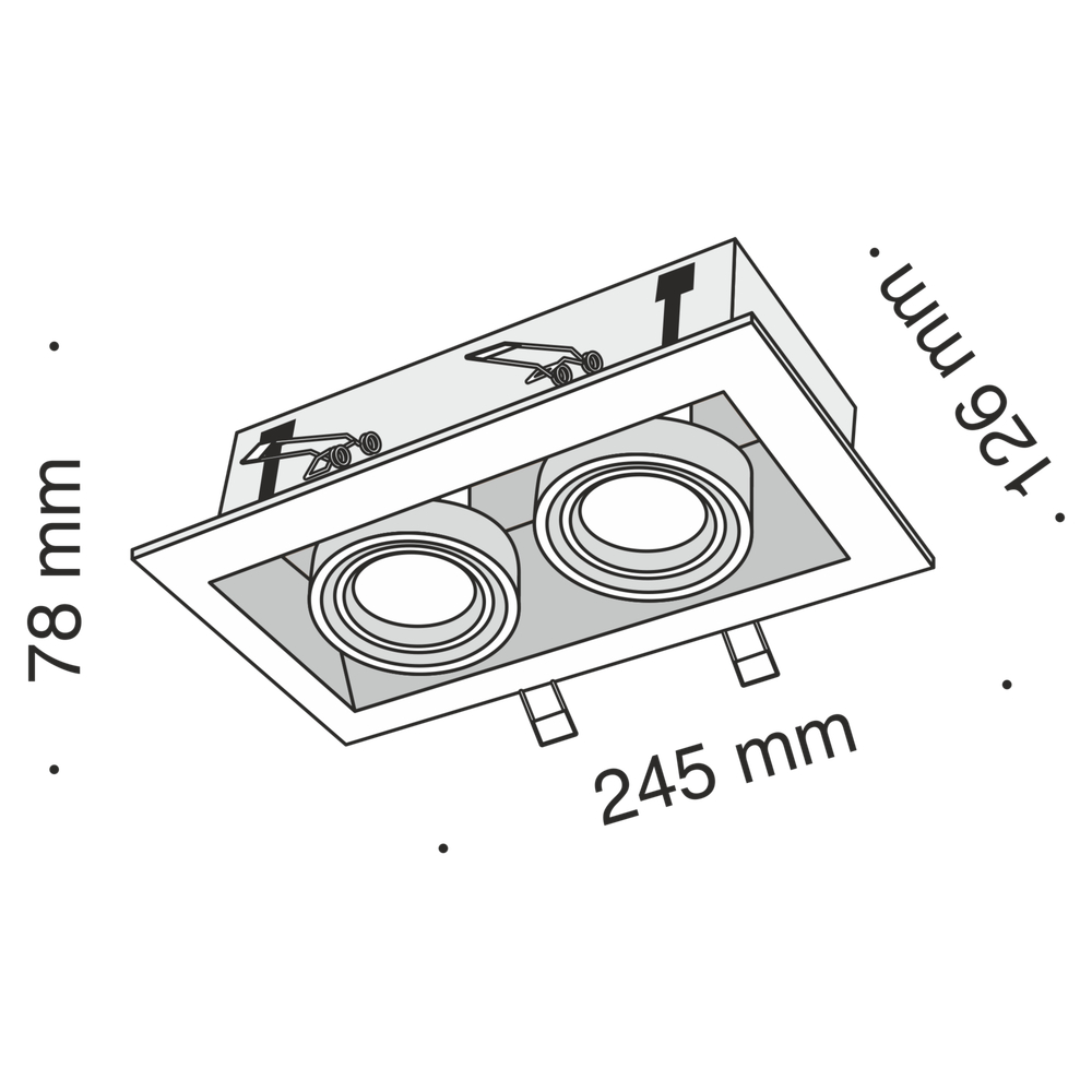 Встраиваемый светильник Technical DL008-2-02-S