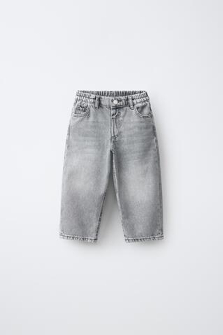 ZARA ДЖИНСЫ BAGGY, СЕРЫЙ