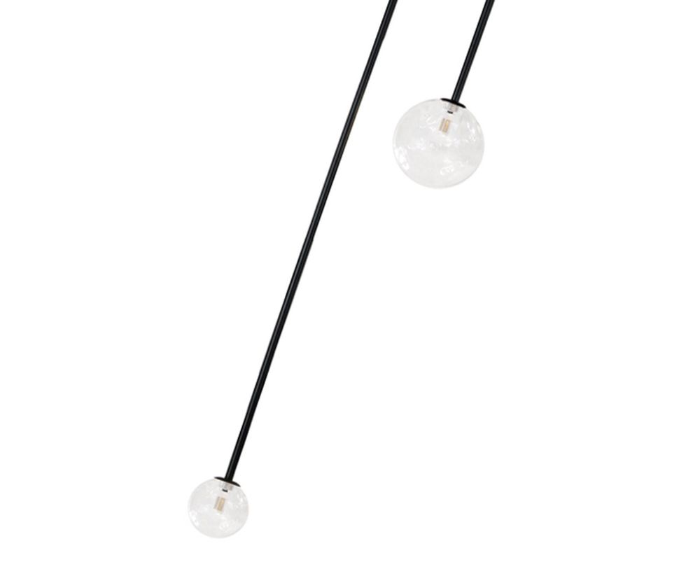 Люстра Иона черный d23 h133 G9 2*5W (Led лампы в комплекте 4000К)