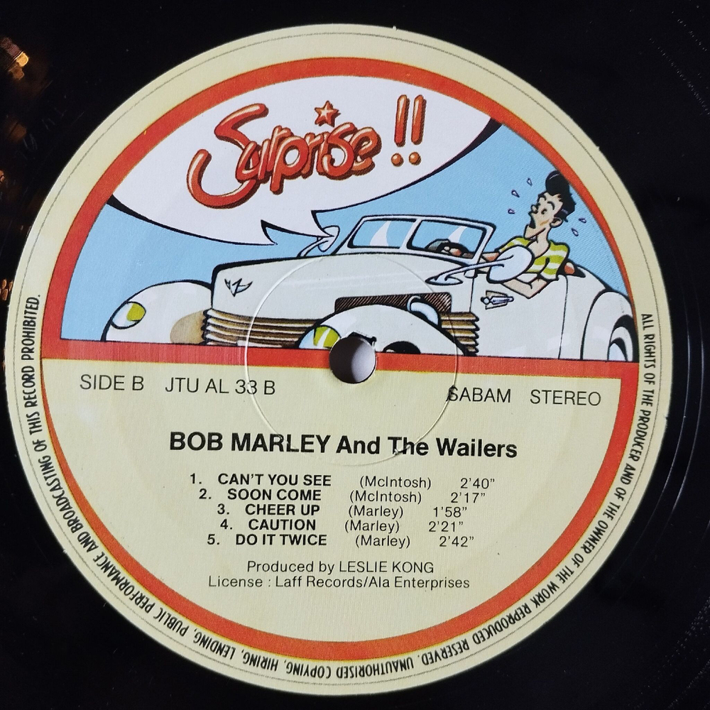 Винтажная виниловая пластинка LP Bob Marley And The Wailers (Бельгия 1980) Soul Captives