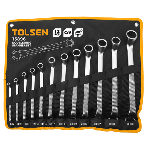 TOLSEN (TT15896) Набор накидных ключей, 6-32 мм, 12 предметов