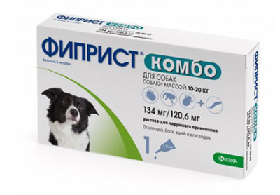 Препарат для собак KRKA Фиприст Комбо 10-20кг 1.34мл 1 пипетка