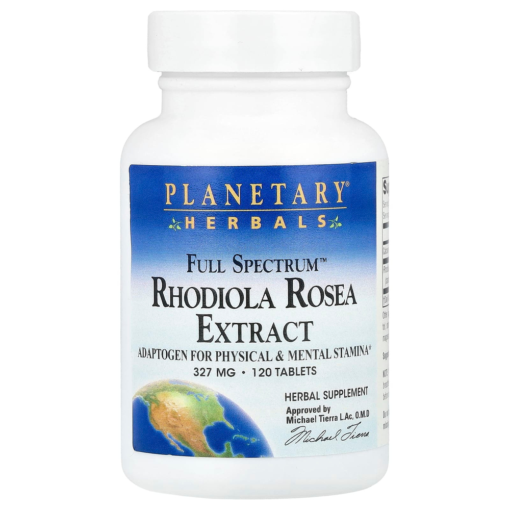 Planetary Herbals, Full Spectrum ™ экстракт родиолы розовой, 655 мг, 120 таблеток (327 мг на таблетку)