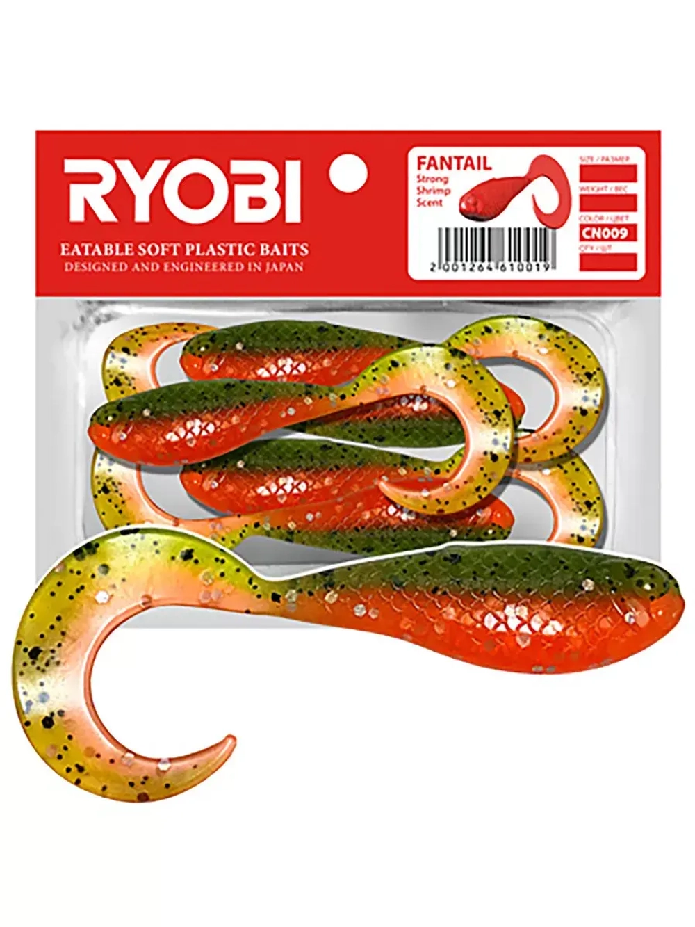 Мягкая силиконовая приманка риппер-твистер Ryobi FANTAIL