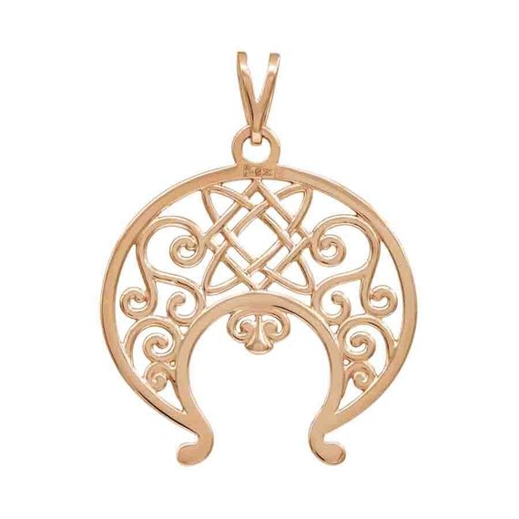 Лунница Лады - подвеска из золота, вид сзади