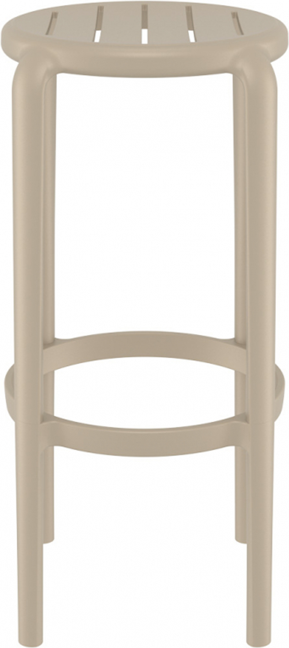 Табурет пластиковый барный Siesta Contract Tom Bar 75, бежевый