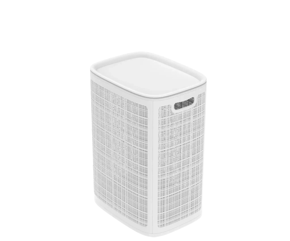 Корзина для белья Лён 75л 43*32,1*60см белый