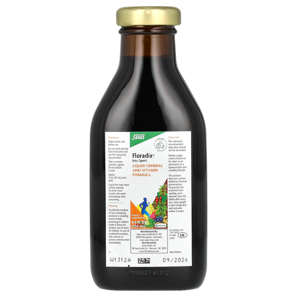 Floradix, Iron Sport, 250 мл (8,5 жидк. Унции)