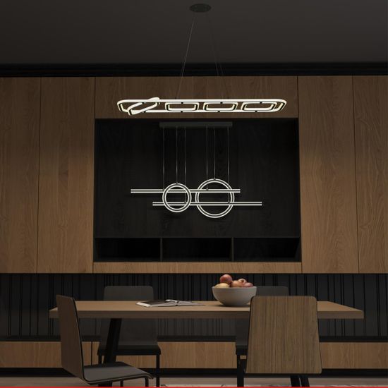 359185 OVER NT23 312 черный Светильник подвесной диммируемый, в комплекте пульт ДУ IP20 LED 4000К 175W 220V ONDO