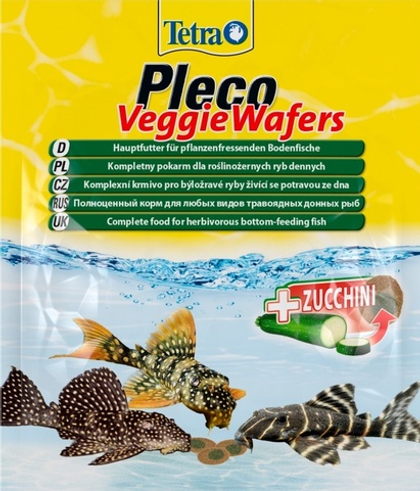 TETRA Pleco Veggie Wafers Корм для донных рыб в таблетках, 15 г