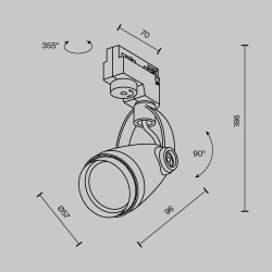 Трековый светильник Maytoni Technical TR001-1-GU10-B
