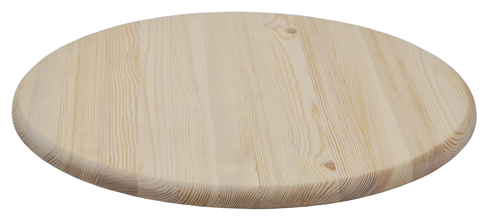 Деревянная столешница для стола круглая из массива сосны, диаметр 900 мм, толщина 24 мм, покрыта лаком