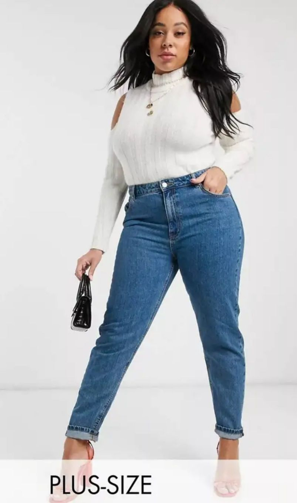 Джинсы женские тонкие плотные весенние летние синие деним стрейчевые на резинке бананы высокая посадка с подворотом на шнурке большой размер плюс гигант великан 58 60 36 38 40 6XL 5XL