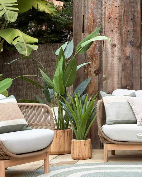 Уличное кресло Catalina, бежевый корд, массив акации