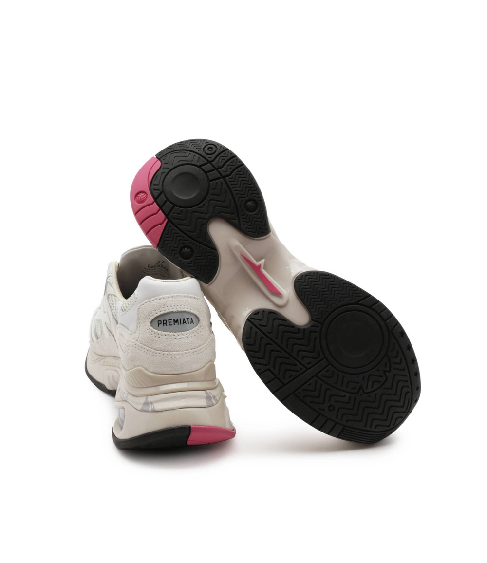 Кожаные кроссовки sharkyd Premiata - экрю(SHARKYD)