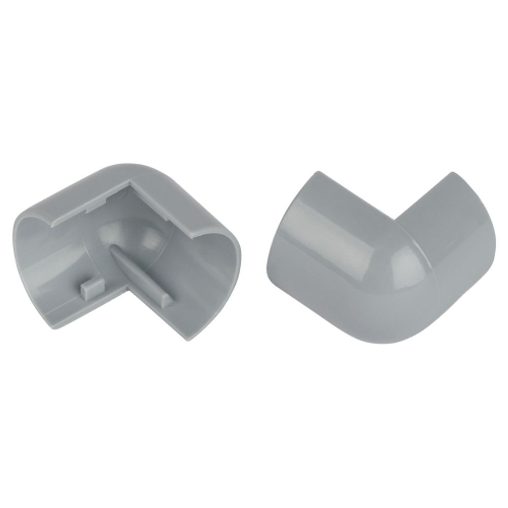 Внешний угол ЭРА OC-KK-30-13-F для полукруглого кабель-канала серый 30х13мм 2шт/комплект | Кабель-канал полукруглый
