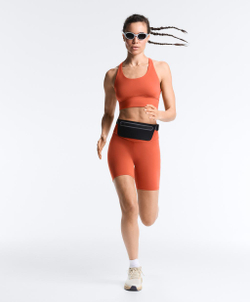 OYSHO Легинсы-велосипедки Comfortlux с высокой посадкой длиной 20 см, терракотовый