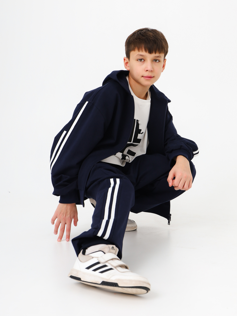 Джогеры с лампасом, синие