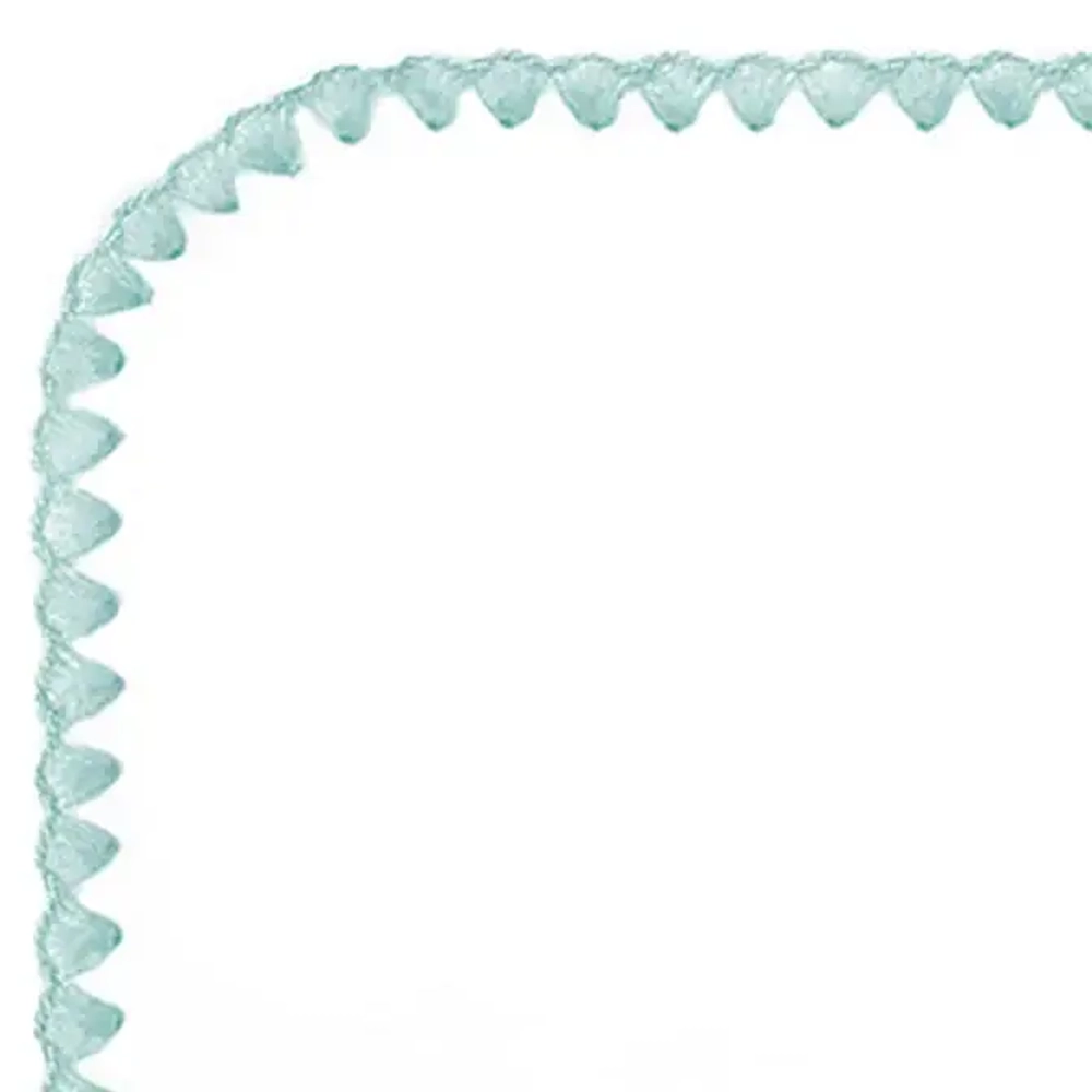 SwaddleDesigns SD-021SC Фланелевая пеленка для новорожденного - White with SeaCrystal Pastel Trim