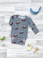 Боди Mjölk Морской бой с длинным рукавом