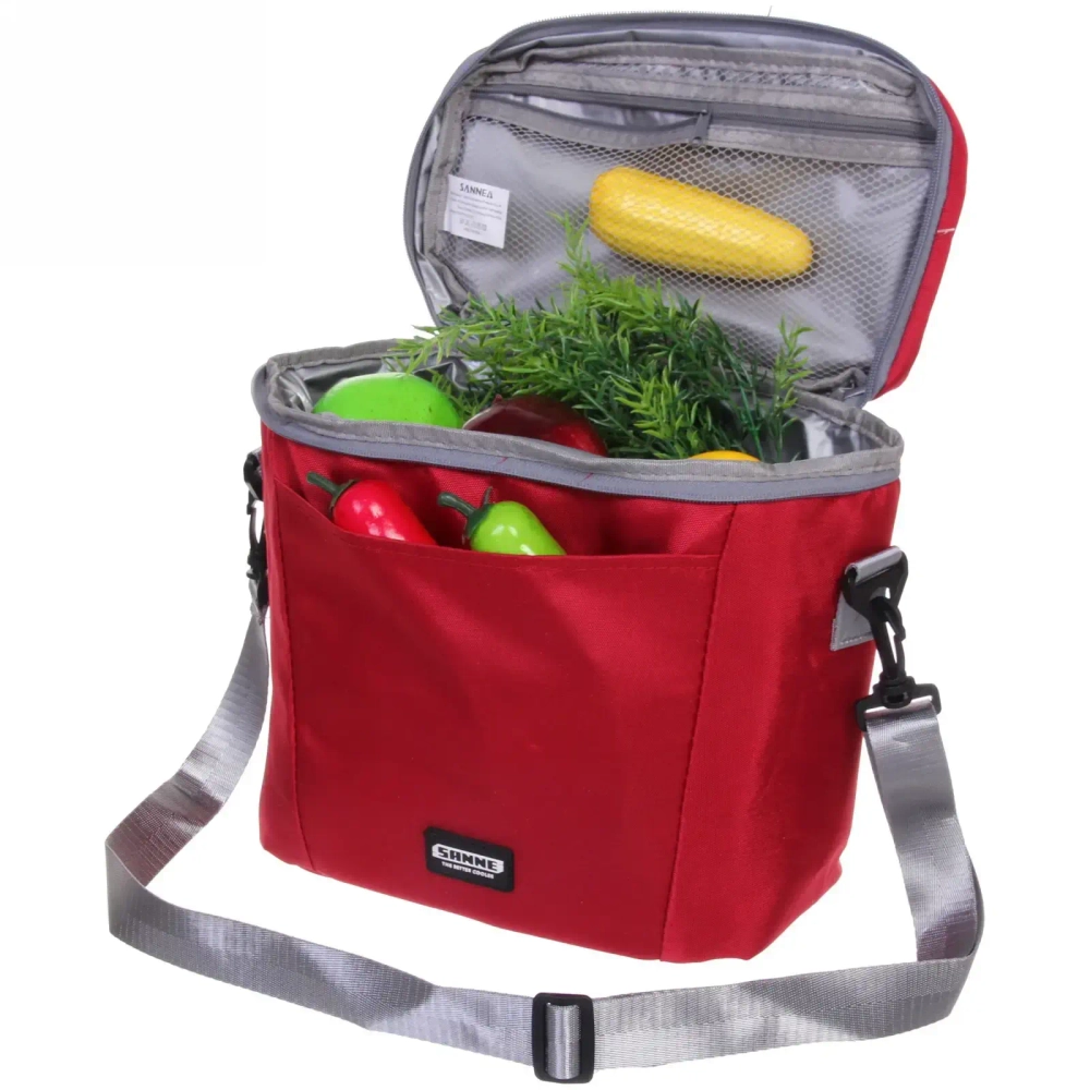 Термосумка 11 л, 27,5*15*26 см, Sanne бордовая