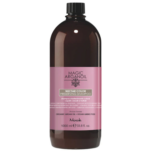 Шампунь для окрашенных обесцвеченных и химически обработанных волос pH5,0-5,5 Nook Magic Arganoil Nectar Color Preserving Shampoo 1000мл