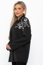 Жакет Цветочное безумие (черный) Б14798-7М LT Collection