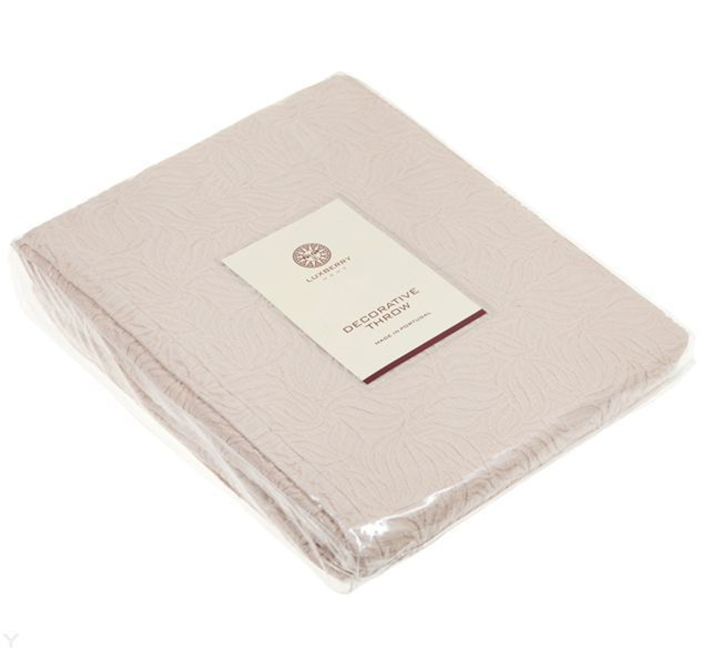 Покрывало 220х240 Luxberry Каменный цветок пудра Португалия упаковка