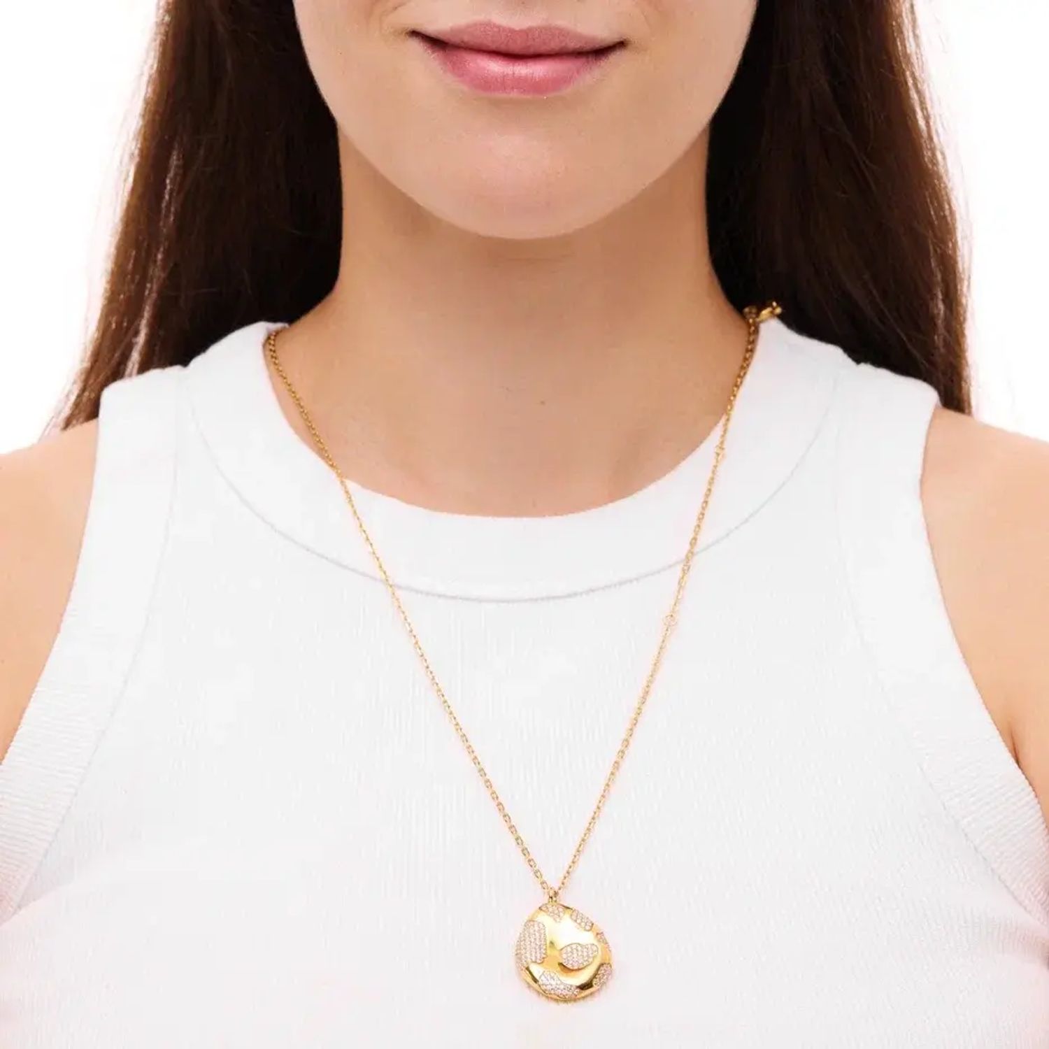Колье Big Mushroom Cap Necklace - Gold