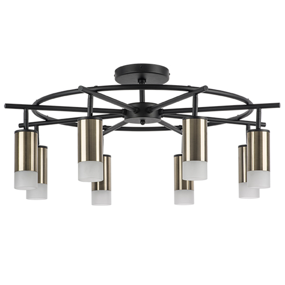 LR7183181 Люстра RULLO 8х50W GU10 ЧЕРНЫЙ/БРОНЗА (571718+214431-8+202431-8)