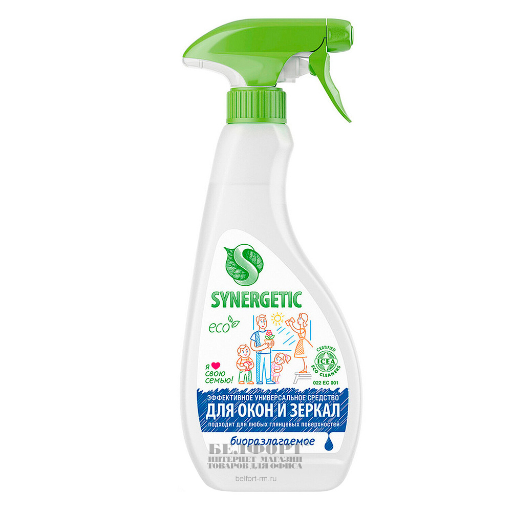 Средство д/мытья стекол Synergetic 500мл, триггер