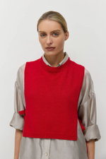 Манишка из смесового кашемира с завязками