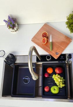 Многофункциональная кухонная мойка из нержавеющей стали BZ9953QH цвета Графит