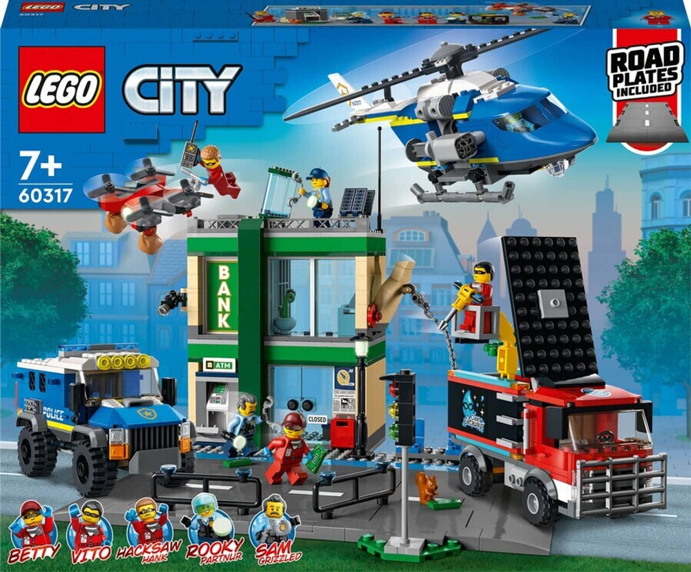 Конструктор LEGO City 60317 Полицейская погоня в банке
