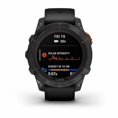 Умные часы Garmin Fenix 7 Pro Solar Edition серый с черным ремешком