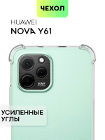 Чехол BROSCORP для Huawei nova Y61 (арт. HW-NY61-HARD-TPU-TRANSPARENT)