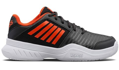 детские Кроссовки теннисные K-Swiss Court Express Omni - jet black/spicy orange/white